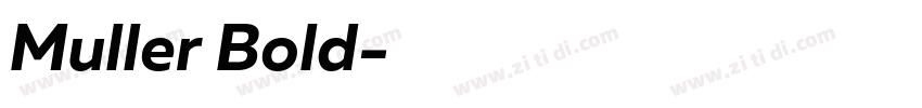Muller Bold字体转换